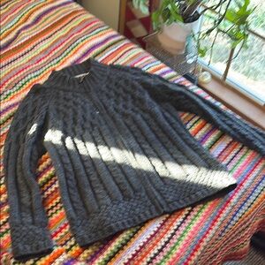 Men's Charcoal Zip-Up Sweater